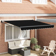 Vidaxl uitschuifbare luifel zwart 300 x 250 x 165 cm