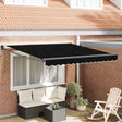 Vidaxl uitschuifbare luifel zwart 300 x 250 x 165 cm