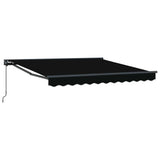 Vidaxl inklapbaar zonnescherm zwart 300 x 250 cm polyester en metaal