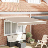 Vidaxl inklapbaar zonnescherm beige 300 x 250 cm stof