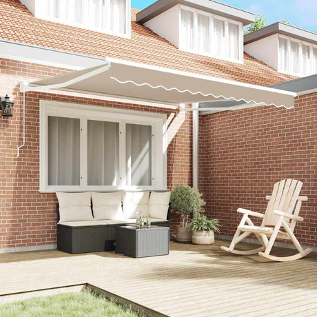 Vidaxl uitschuifbare luifel beige 300 x 250 x 165 cm