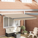 Vidaxl uitschuifbare luifel beige 300 x 250 x 165 cm