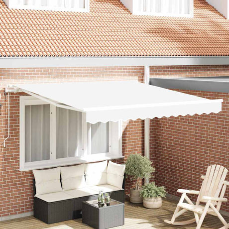Vidaxl inklapbaar zonnescherm wit 300 x 250 cm stof