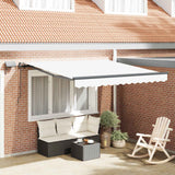 Vidaxl inklapbaar zonnescherm wit 300 x 250 cm stof