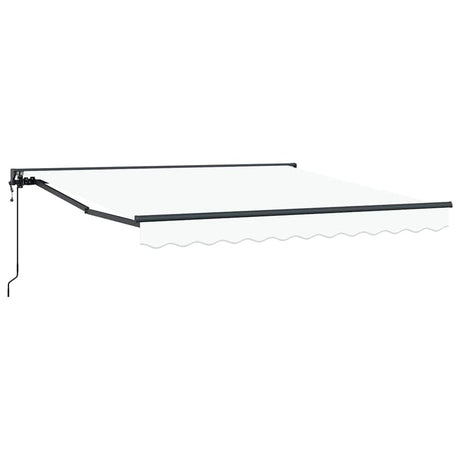 Vidaxl inklapbaar zonnescherm wit 300 x 250 cm polyester en metaal