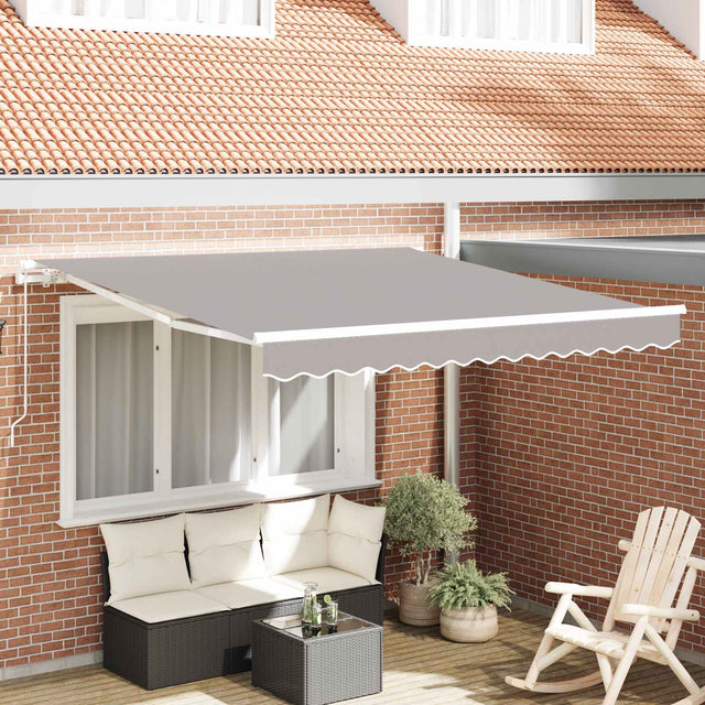 Vidaxl uitschuifbare luifel lichtgrijs 300 x 250 x 165 cm