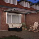 Vidaxl uitschuifbare luifel lichtgrijs 300 x 250 cm polyester