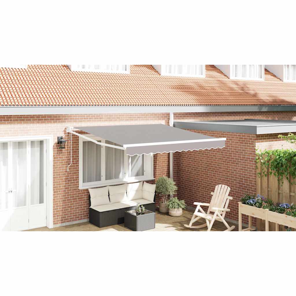 Vidaxl uitschuifbare luifel lichtgrijs 300 x 250 x 165 cm