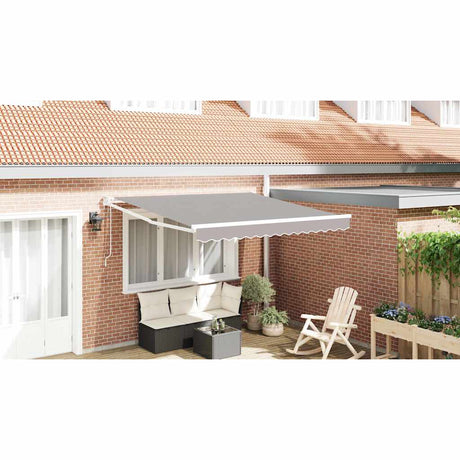Vidaxl uitschuifbare luifel lichtgrijs 300 x 250 x 165 cm