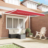 Vidaxl uitschuifbare luifel rood 300 x 250 x 165 cm