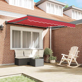 Vidaxl zijde frame rood 300 x 250 cm polyester met pu-coating