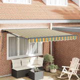 Vidaxl zijde frame groen en geel 300 x 250 cm polyester met pu-coating