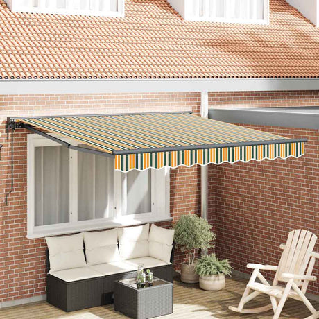 Vidaxl inklapbaar zonnescherm groen en geel 300 x 250 cm
