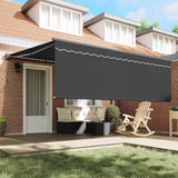 Vidaxl zijde frame geel en wit 350 x 250 cm polyester met pu-coating