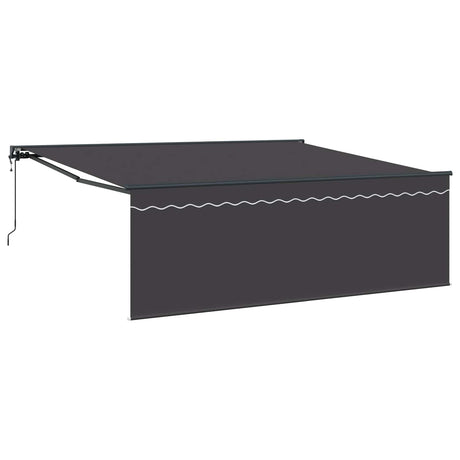 Vidaxl inklapbaar zonnescherm geel en wit 350 x 250 cm