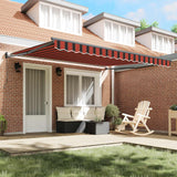 Vidaxl uitschuifbare luifel oranje en bruin 350 x 250 cm