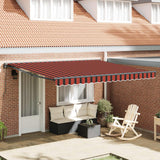 Vidaxl uitschuifbare luifel oranje en bruin 350 x 250 cm polyester