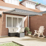 Vidaxl zijde frame antraciet en wit 350 x 250 cm