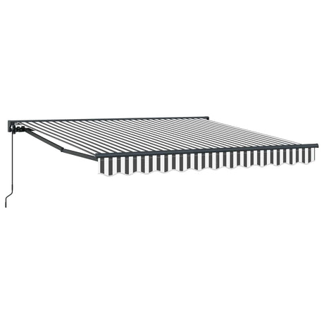 Vidaxl inklapbaar zonnescherm antraciet en wit 350 x 250 cm