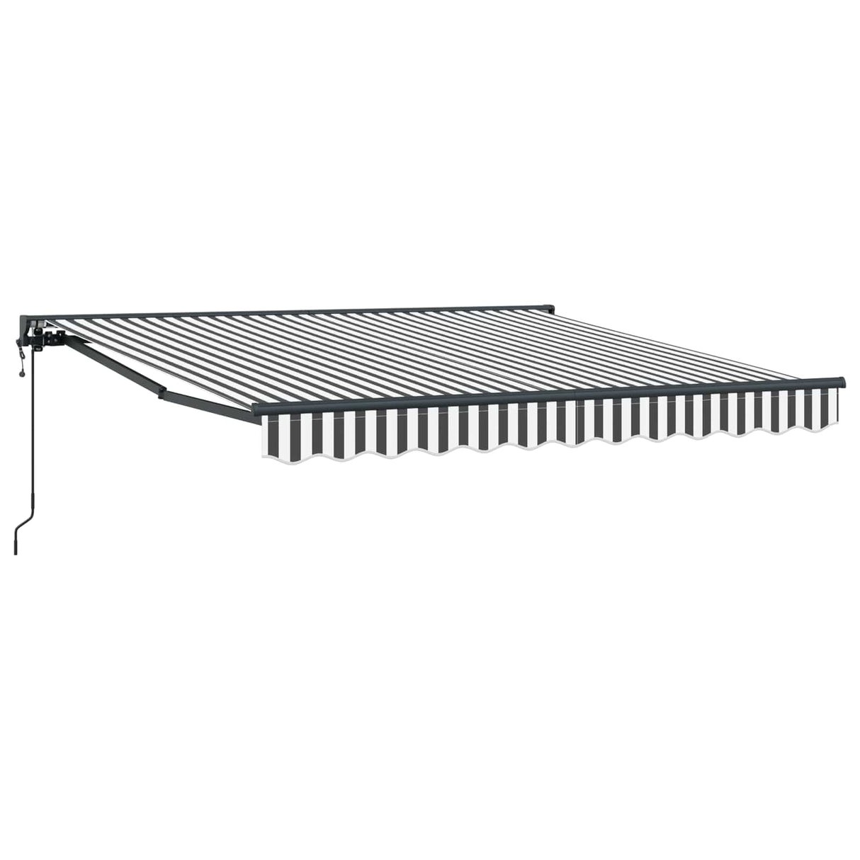 Vidaxl inklapbaar zonnescherm antraciet en wit 350 x 250 cm