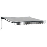 Vidaxl inklapbaar zonnescherm antraciet en wit 350 x 250 cm
