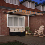Vidaxl uitschuifbare luifel meerkleurig 350 x 250 cm polyester
