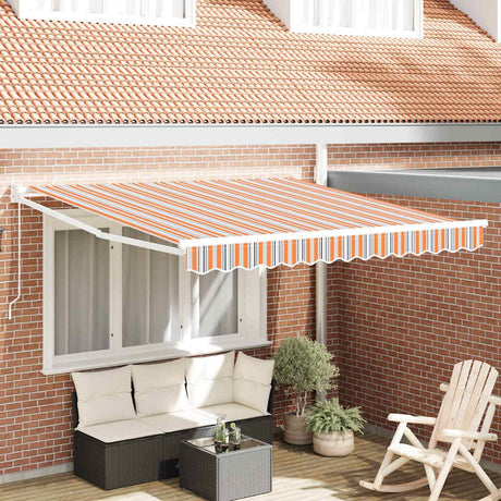 Vidaxl uitschuifbare luifel meerkleurig 350 x 250 cm