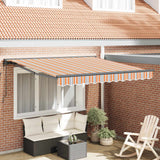 Vidaxl zijde frame blauw en oranje 350 x 250 cm