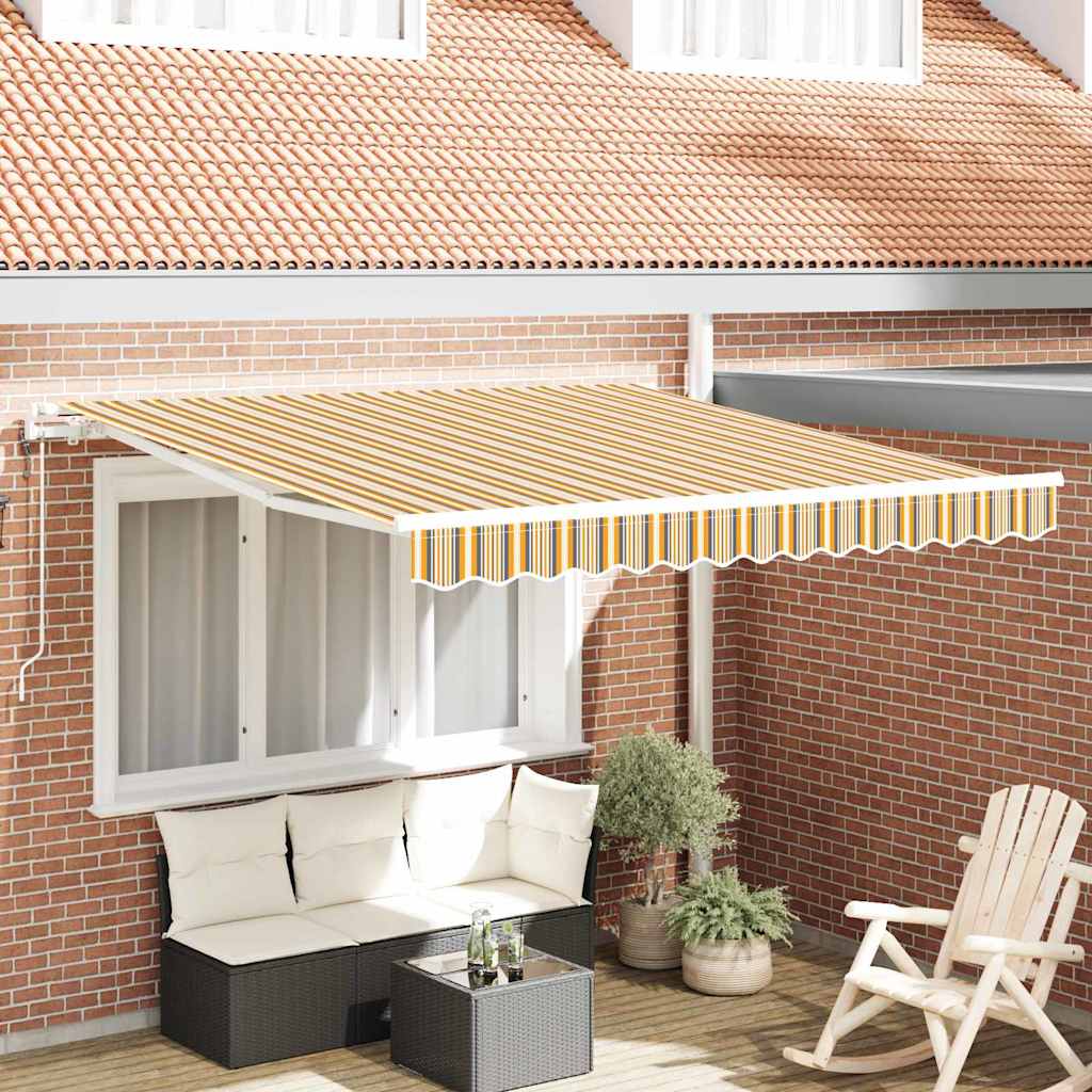 Vidaxl inklapbaar zonnescherm multikleur 350 x 250 cm stof