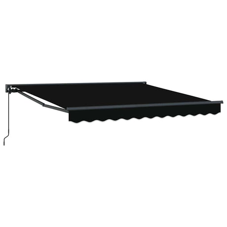 Vidaxl inklapbaar zonnescherm zwart 350 x 250 cm polyester en metaal