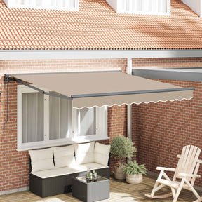 Vidaxl zijde frame beige 350 x 250 cm polyester met pu-coating