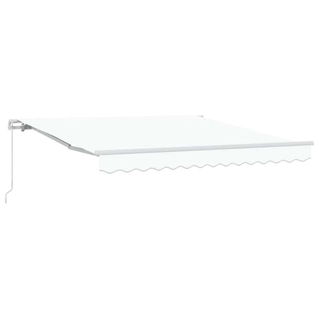 Vidaxl inklapbaar zonnescherm wit 350 x 250 cm polyester en aluminium