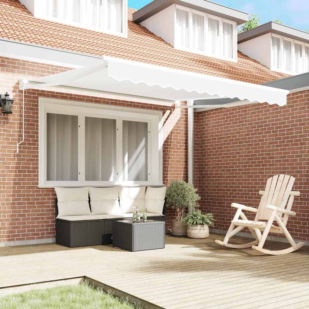 Vidaxl uitschuifbare luifel wit 350 x 250 cm