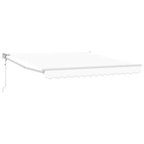 Vidaxl inklapbaar zonnescherm wit 350 x 250 cm stof