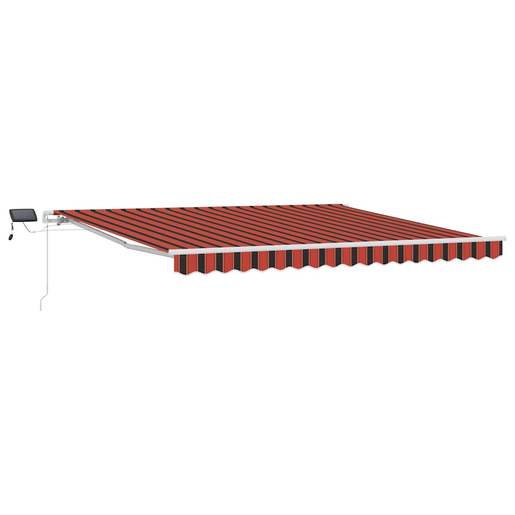 Vidaxl inklapbaar zonnescherm oranje en bruin 400 × 300 cm