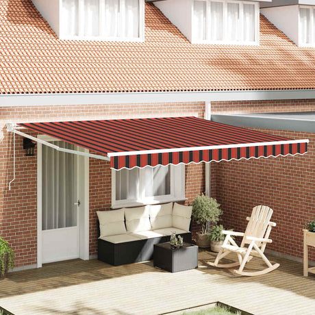 Vidaxl uitschuifbare luifel oranje en bruin 400 × 300 cm