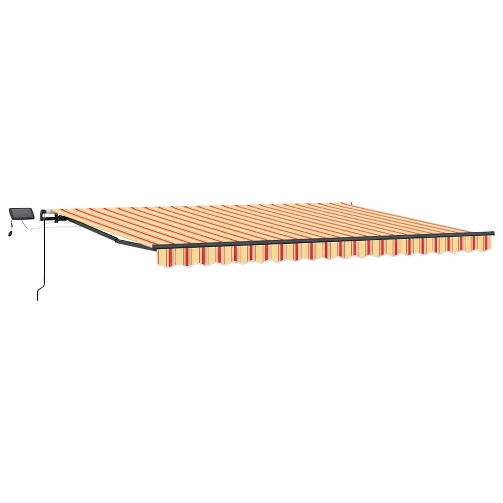 Vidaxl inklapbaar zonnescherm geel en oranje 400 ×300 cm stof