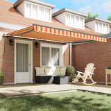 Vidaxl uitschuifbare luifel geel en oranje 400 × 300 cm