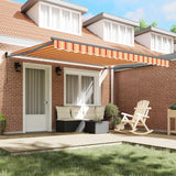 Vidaxl uitschuifbare luifel geel en oranje 400 × 300 cm