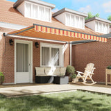 Vidaxl uitschuifbare luifel geel en oranje 400 × 300 cm