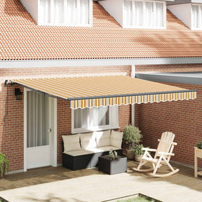 Vidaxl uitschuifbare luifel meerkleurig 400 × 300 cm