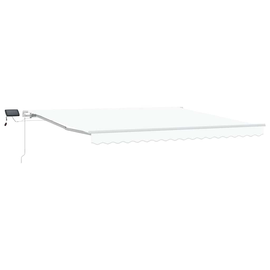 Vidaxl inklapbaar zonnescherm wit 400 × 300 cm stof en staal