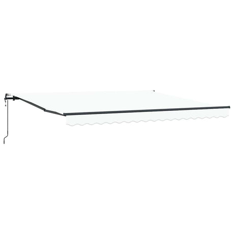 Vidaxl inklapbaar zonnescherm wit 400 × 300 cm stof en aluminium