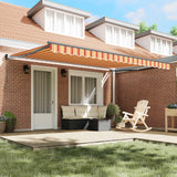 Vidaxl uitschuifbare luifel geel en oranje 450 x 300 x 165 cm