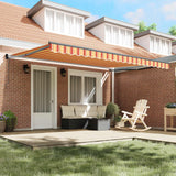 Vidaxl uitschuifbare luifel geel en oranje 450 x 300 x 165 cm