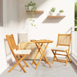 Vidaxl tuin bistro set 3 st bruin massief acaciahout