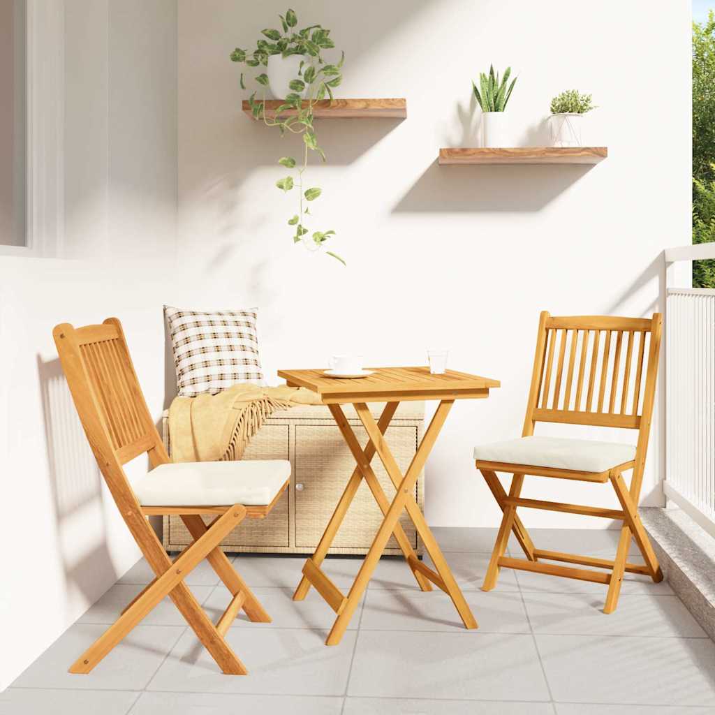 Vidaxl tuin bistro set 3 st bruin massief acaciahout