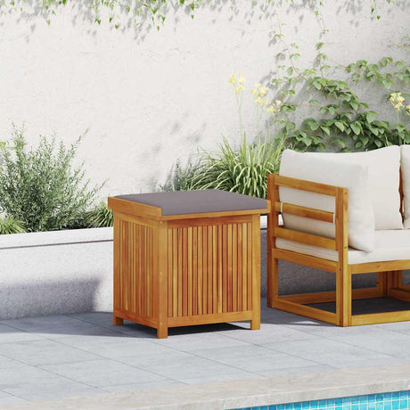Vidaxl kussenbox voor buiten 60x50x61 cm massief acaciahout