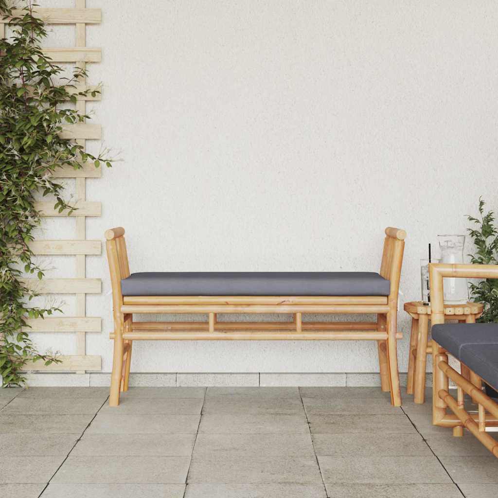 Vidaxl tuinbank 2 -seater 110 x 38 x 65cm bamboe bruin rechthoekig