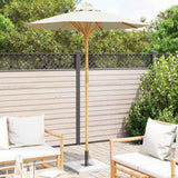 Vidaxl tuinparasol crème wit ø 270 x 260 cm bamboe